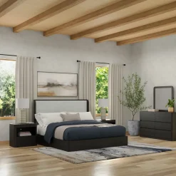 Aiden Califronia King Bed, Dresser, Mirror, Night Stand