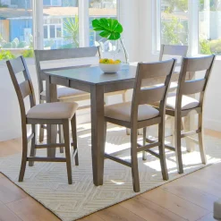 Alamo Counter Height Dining Set-Gray