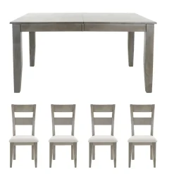 Alamo 5pc Dinette Set: Extendable Table, 4 Chairs