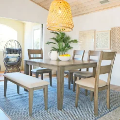 Alamo 5pc Dinette Set: Extendable Table, 4 Chairs
