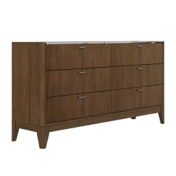 Amalie California King Bed Wall Bed With Piers, Dresser, Mirror