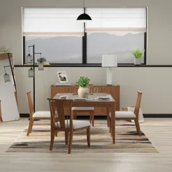 Amalie 5pc: Dining Table And 4 Wood Side Chairs