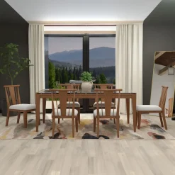 Amalie 7pc: Dining Table And 6 Wood Side Chairs