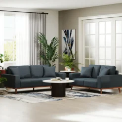Ava Leather Living Room Set
