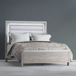 Avery California King Upholstered Bed with Light