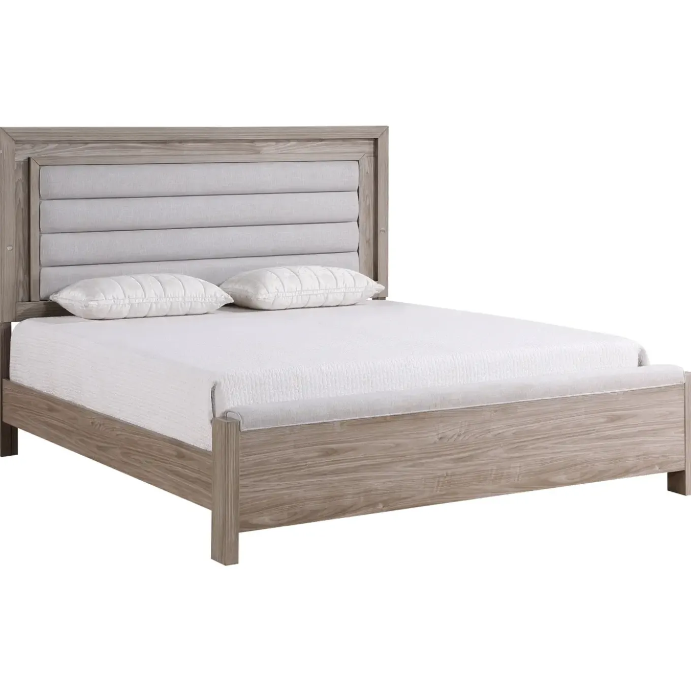 Avery California King Upholstered Bed with Light