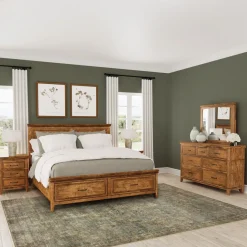 Bandit Storage Bedroom Set-New! Queen Storage Bed, Dresser, Mirror & Nightstand