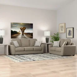 Barnes Beige Sofa and Loveseat Sofa & Loveseat