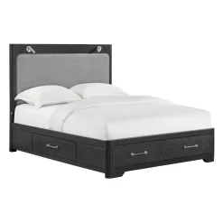 Bowery Queen Storage Bed, Dresser, Mirror, Nightstand