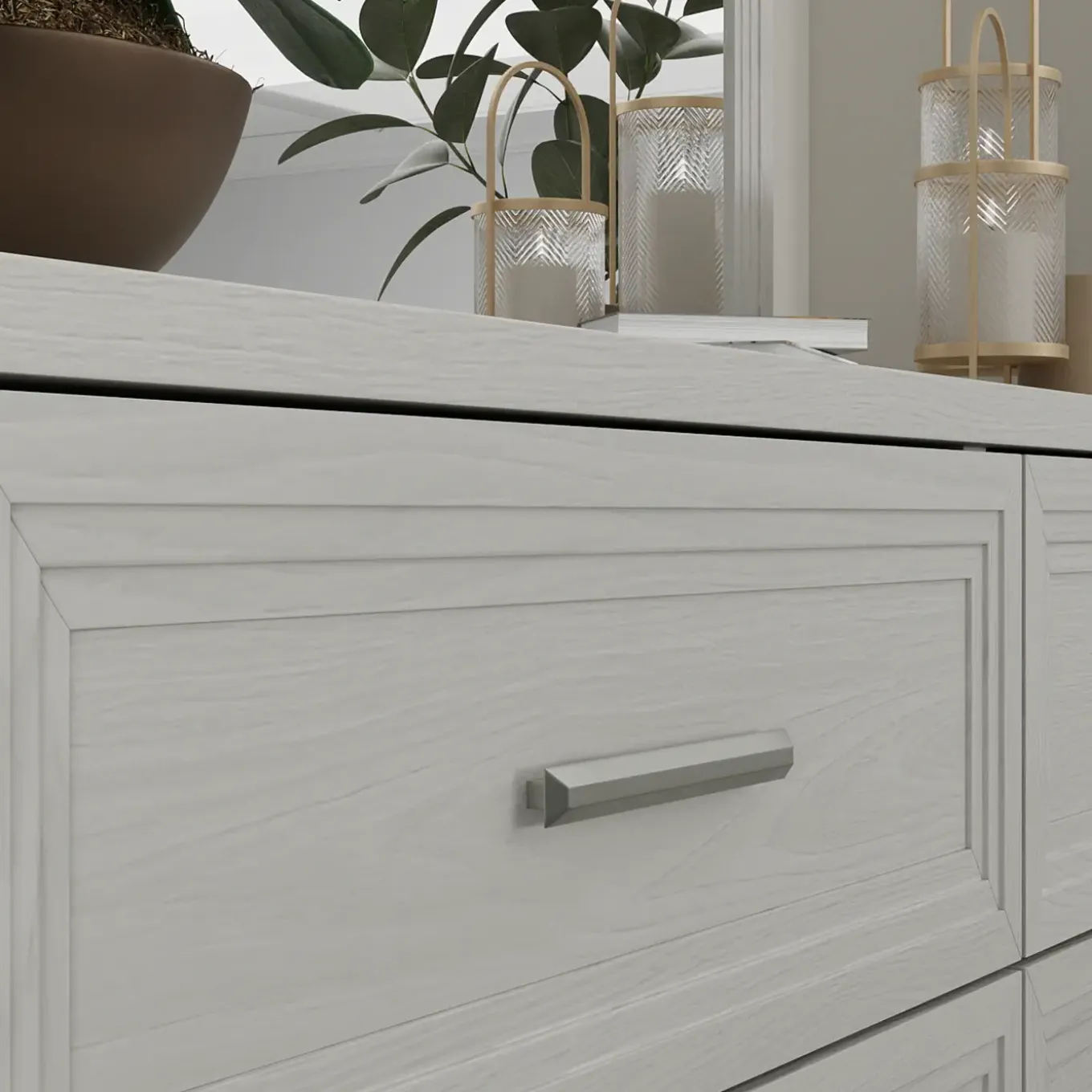 Burbank Bedroom Set Queen Storage Bed, Dresser, Mirror & Nightstand