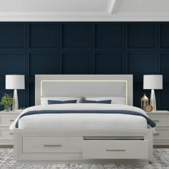 Burbank California King Storage Bed, Dresser, Mirror, Nightstand