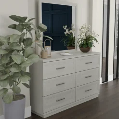 Burbank California King Storage Bed, Dresser, Mirror, Nightstand