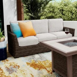 Cabo Sofa, 2 Chairs, and Firepit