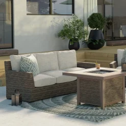 Cabo Sofa, 2 Chairs, and Firepit