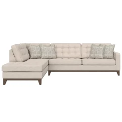 Calvin Sectional Beige 2pc Sectional with LAF Chaise