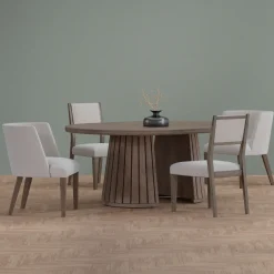 Carnaby Extendable Round Table, 2 Arm Chairs & 2 Side chairs