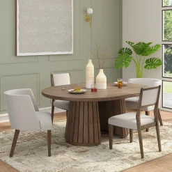Carnaby Extendable Round Table, 2 Arm Chairs & 2 Side chairs
