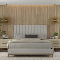 Cascade Channeled Upholstered Bed