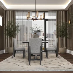 Cassidy Rectangular Dining Table & 4 Side Chairs