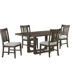 Clemson 5pc Dining Set: Table & 4 Side Chairs
