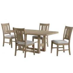 Clemson 5pc Dining Set: Table & 4 Side chairs