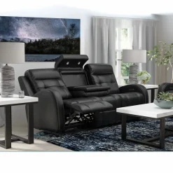 Cosmo Black Reclining Living Room Set