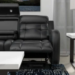 Cosmo Black Reclining Living Room Set
