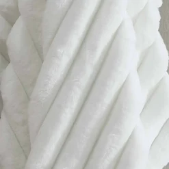 Cottontail White Throw Blanket