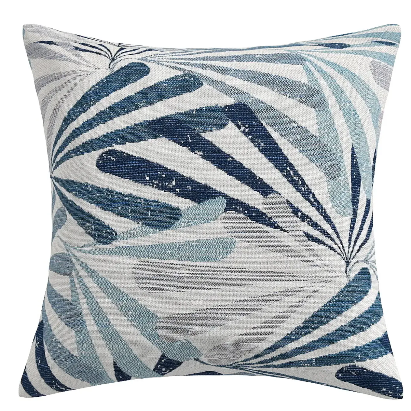 Diamond Palm Blue Outdoor Pillow