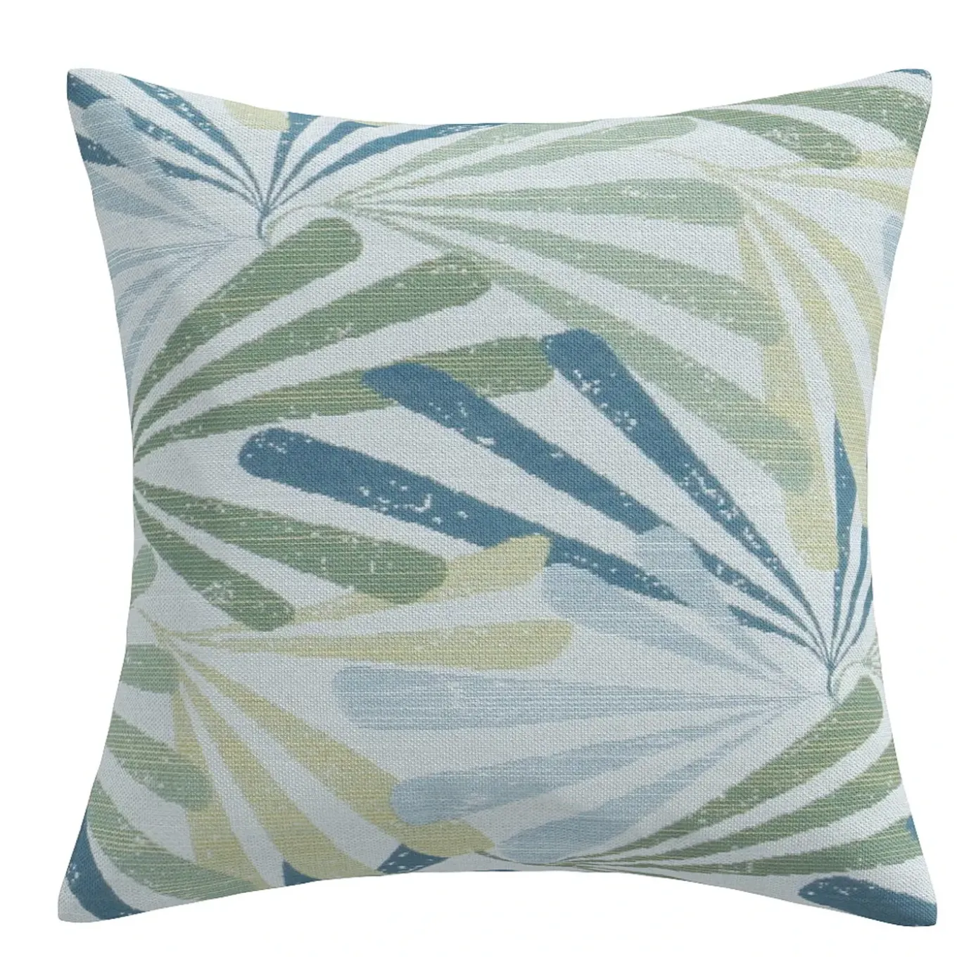 Diamond Palm Green Outdoor Pillow