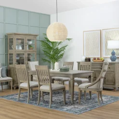 East Bay Extendable Dining Table, 2 Arm Chairs & 4 Side Chairs