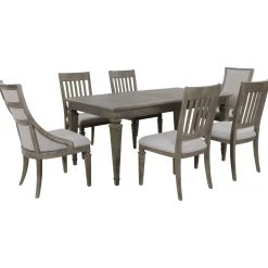 East Bay Extendable Dining Table, 2 Arm Chairs & 4 Side Chairs