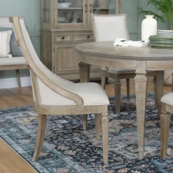 East Bay Extendable Round Table & 4 Arm Chairs