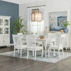 East Bay 5pc Dining Set: Extendable Table & 6 Side Chairs