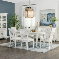 East Bay 7pc Dining Set: Extendable Dining Table, 2 Arm Chairs & 4 Side Chairs
