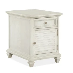 East Bay White Chairside Table