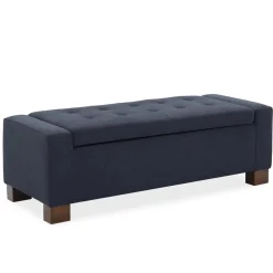 Emmie Navy Storage Bench