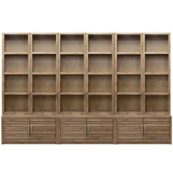 Everett 3 Storage Platforms & 6 Half Pier Bookshelf