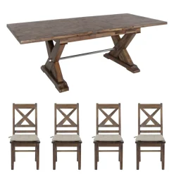 Farmington 5pc Dining Set: Table & 4 Side Chairs