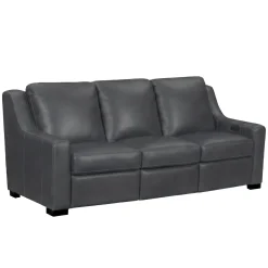 Fulton Leather Living Room Set Power Sofa & Power Loveseat