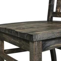 Hacienda Charcoal 6pc Dining Set: Table, 2 Arm Chairs, 2 Side Chairs and Bench