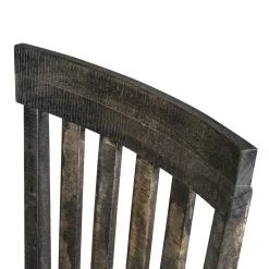 Hacienda Charcoal 6pc Dining Set: Table, 2 Arm Chairs, 2 Side Chairs and Bench