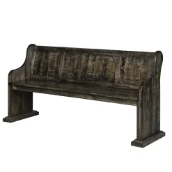 Hacienda Charcoal 6pc Dining Set: Table, 2 Arm Chairs, 2 Side Chairs and Bench