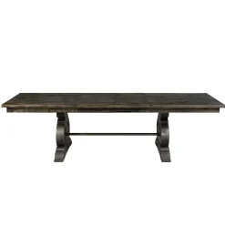 Hacienda Charcoal 6pc Dining Set: Table, 2 Arm Chairs, 2 Side Chairs and Bench