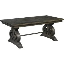 Hacienda Charcoal 6pc Dining Set: Table, 2 Arm Chairs, 2 Side Chairs and Bench