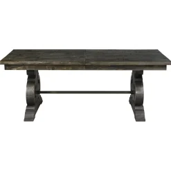 Hacienda Charcoal 6pc Dining Set: Table, 2 Arm Chairs, 2 Side Chairs and Bench