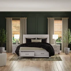 Hanover California King Sleigh Bed, Dresser, Mirror & Nightstand