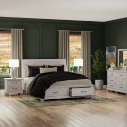 Hanover King Bed, Dresser, Mirror & Nightstand