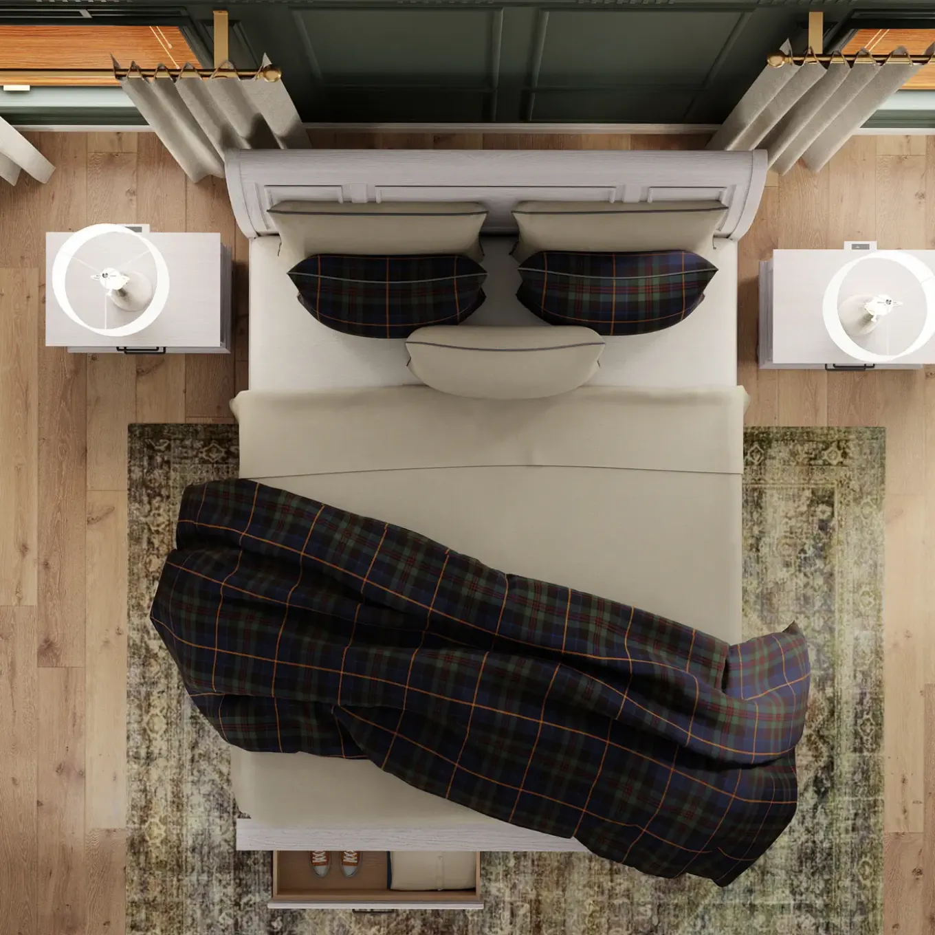 Hanover King Bed, Dresser, Mirror & Nightstand