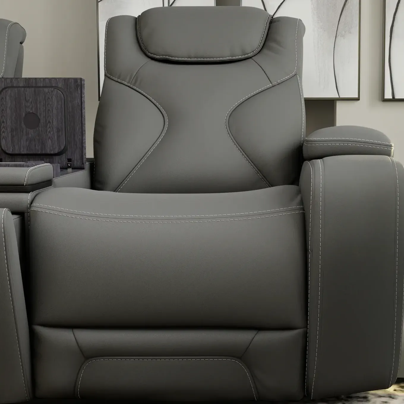 Jet Charcoal Leather Motion Sofa & Loveseat Set